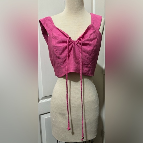 Milk & Honey Tops - Milk & Honey Pink Sleeveless Tie up Top